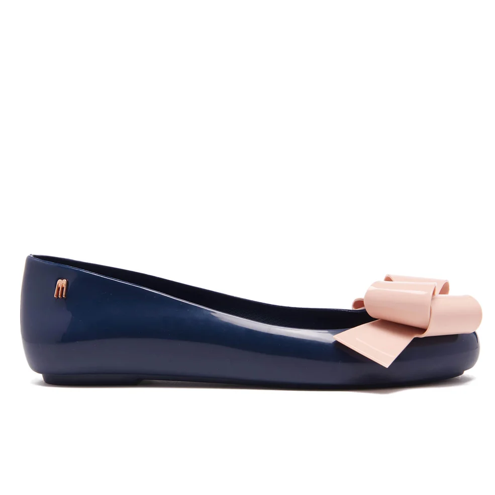 Melissa Women's Space Love Ribbon Bow Ballet Flats - Navy/Nude Image 1
