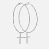 Kiki Minchin Women's Cross Hoop Earrings - Silver - Image 1