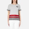 Karl Lagerfeld Women's Stripe Boucle Sweatshirt - Grey - Image 1