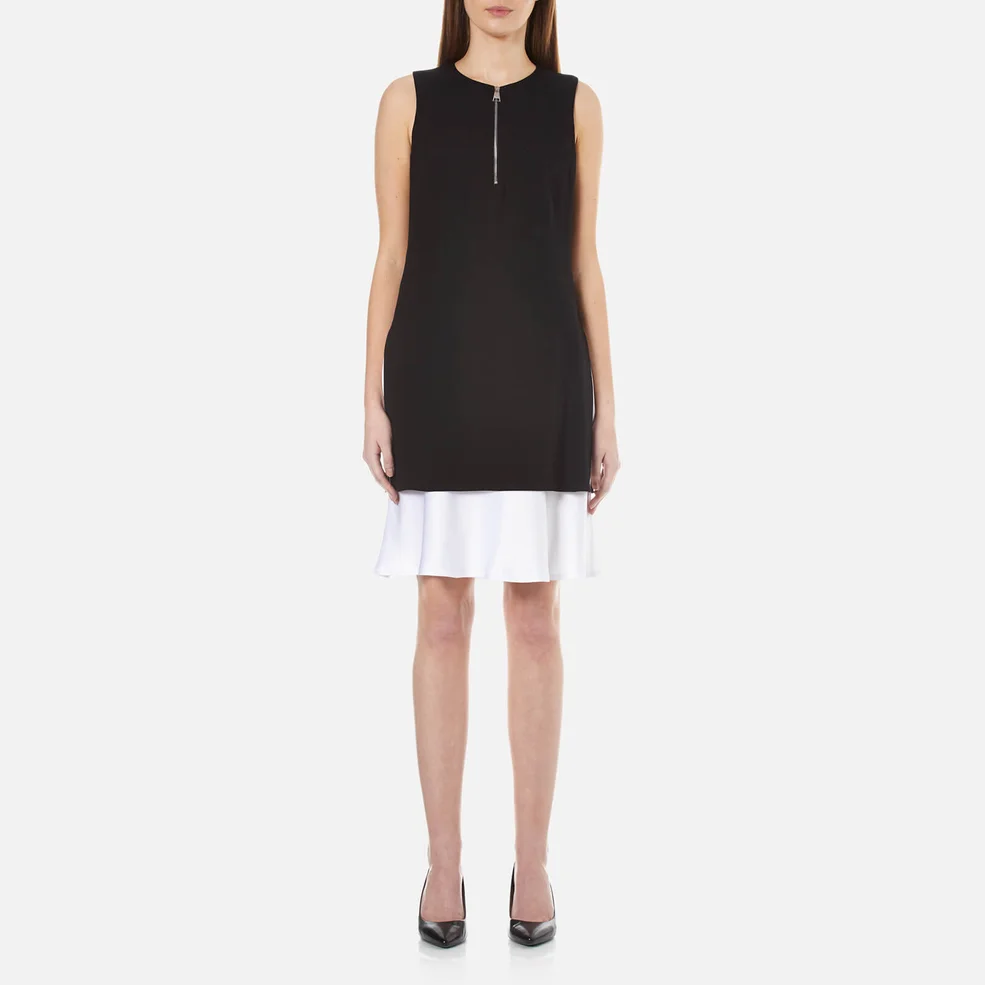 Karl Lagerfeld Women's Matt and Shine Layer Dress - Black Image 1