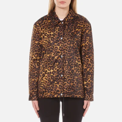 Alexander Wang Women's Classic Coaches Embroidered Patch Detail Jacket - Leopard
