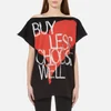 Vivienne Westwood Anglomania Women's Buy Less Choose Well Square T-Shirt - Black - Image 1