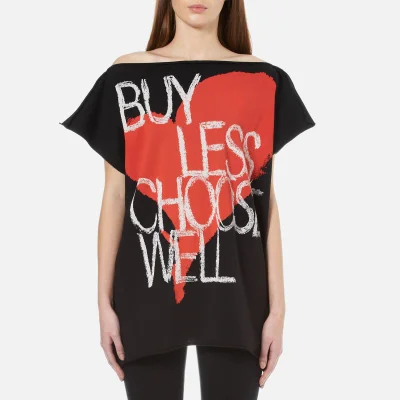 Vivienne Westwood Anglomania Women's Buy Less Choose Well Square T-Shirt - Black