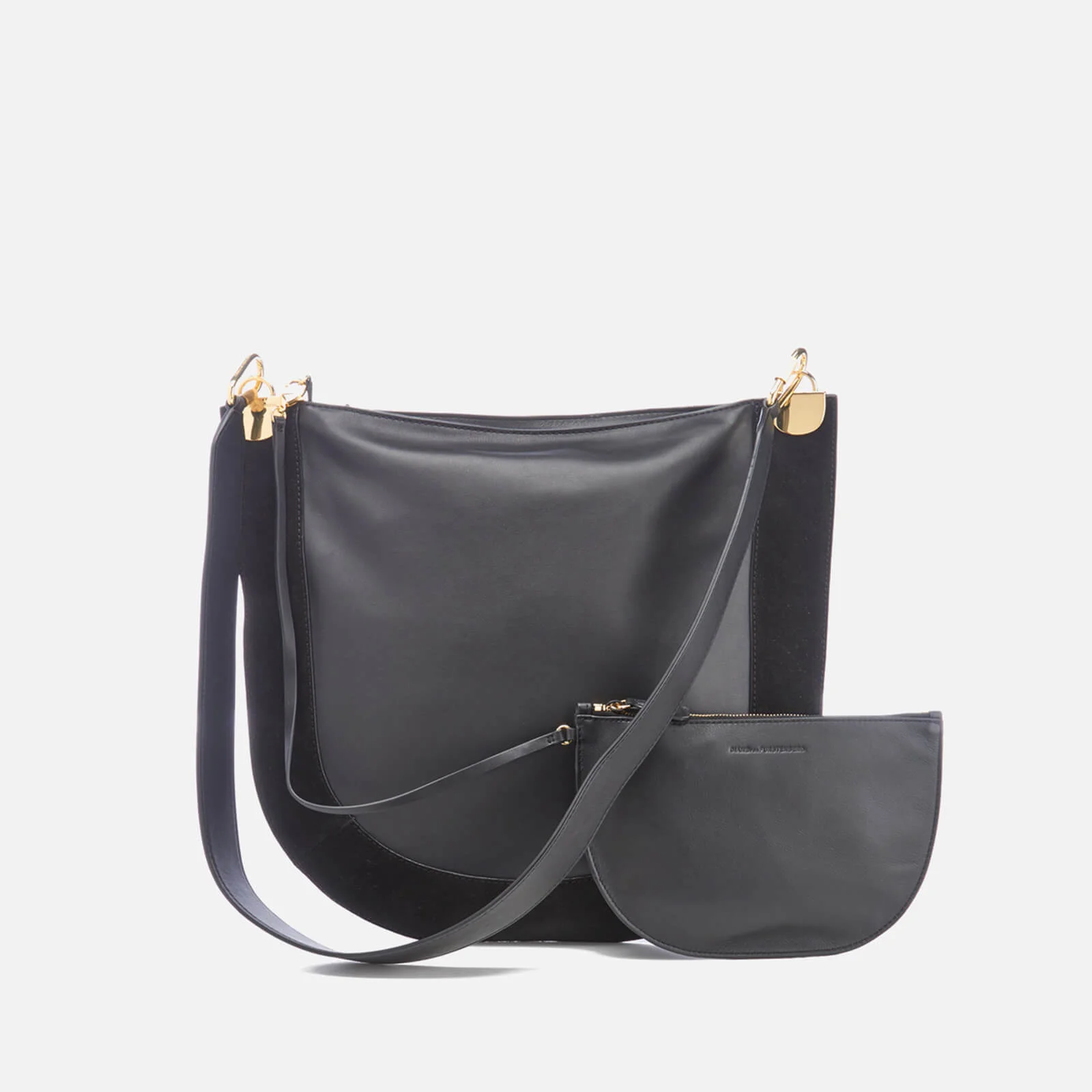 Diane von Furstenberg Women's Moon Leather/Suede Cross Body Bag - Black Image 1