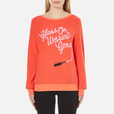 Wildfox Women's Worries Gone Baggy Beach Jumper - Electric Red