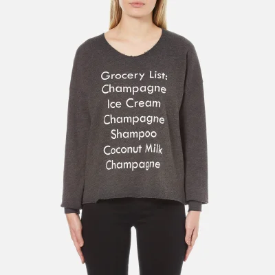 Wildfox Women's Grocery List 5am Sweatshirt - Clean Black