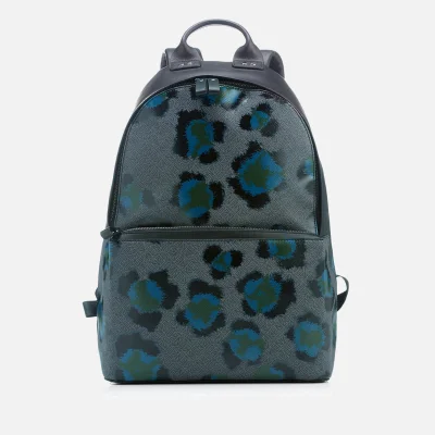 KENZO Men's Leopard Print Backpack - Black Green