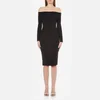 T by Alexander Wang Women's Rayon Off The Shoulder Long Sleeve Dress - Black - Image 1