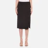 T by Alexander Wang Women's Stretch Poly Twill Slick Pencil Skirt with Slit - Black - Image 1