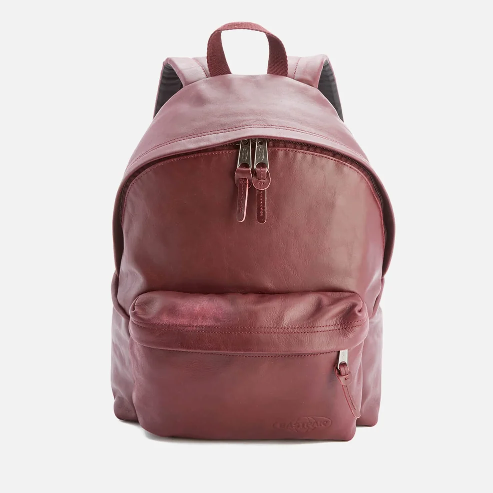 Eastpak Padded Pak'r Leather Backpack - Oxblood Image 1