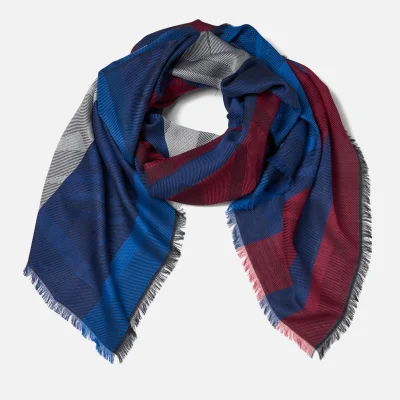 KENZO Jaquard Tiger Head Scarf - Red/White/Blue