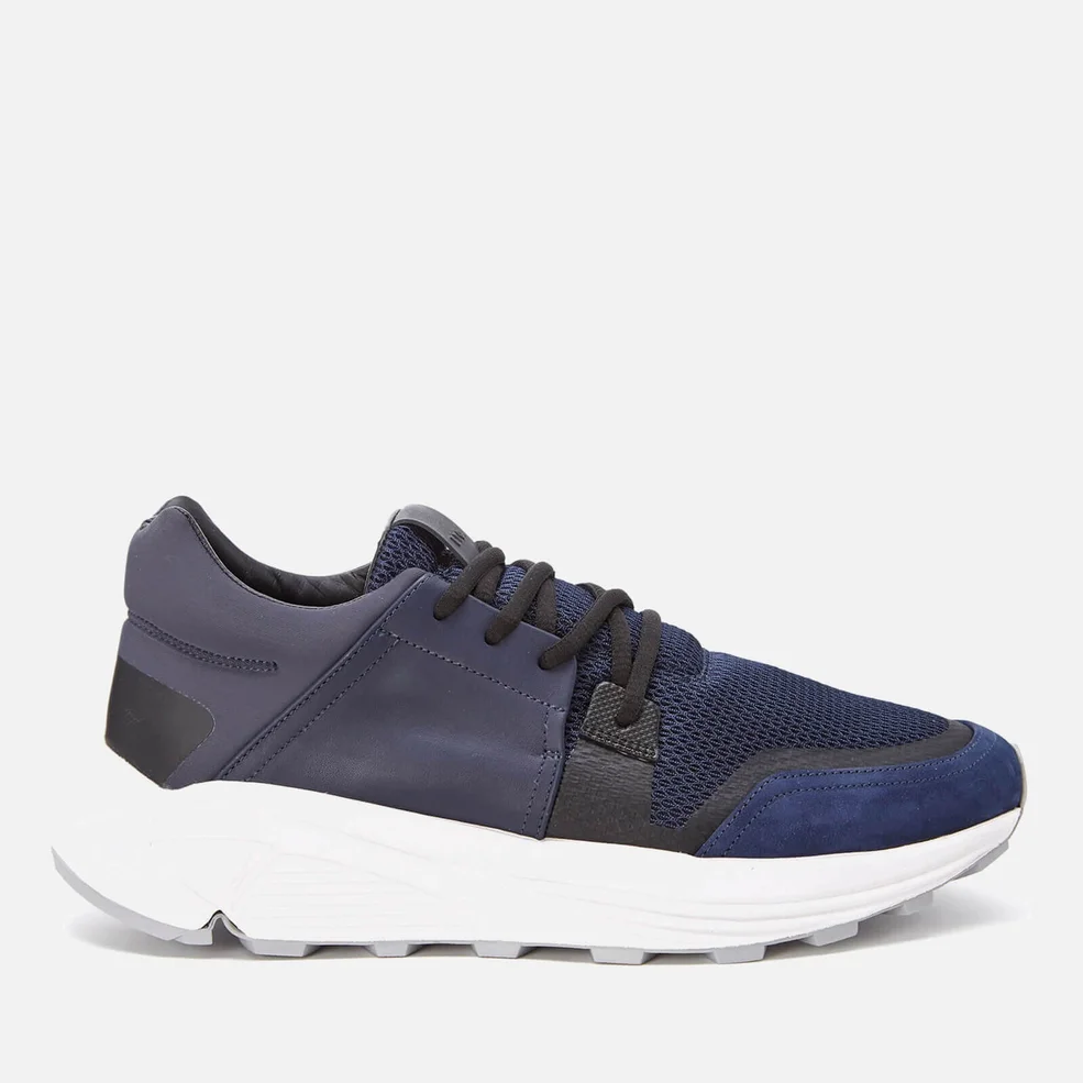 ETQ. Men's Sonic Rubberised Leather Trainers - Midnight Image 1