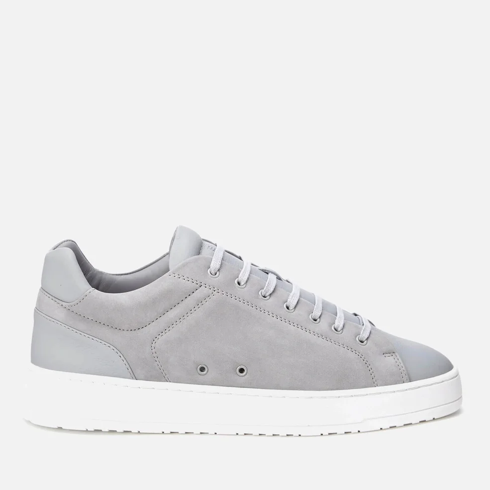 ETQ. Men's Low Top 4 Leather Trainers - Alloy Image 1
