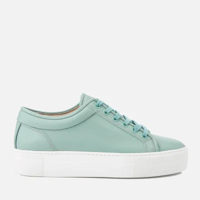 ETQ. Women's Low Top 1 Rubberized Leather Trainers - Mint Stacked