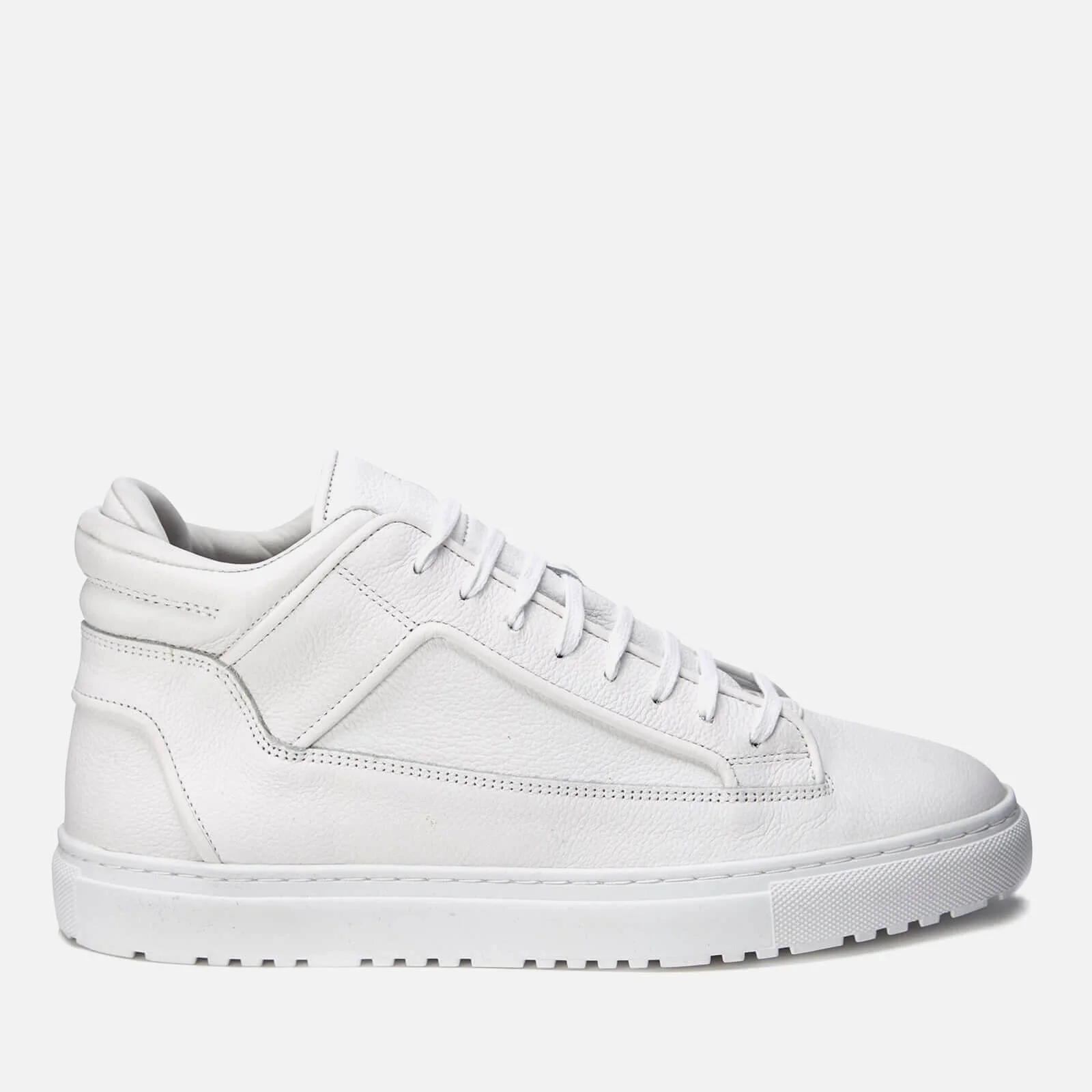 ETQ. Men's Mid Top 2 Leather Trainers - White Image 1