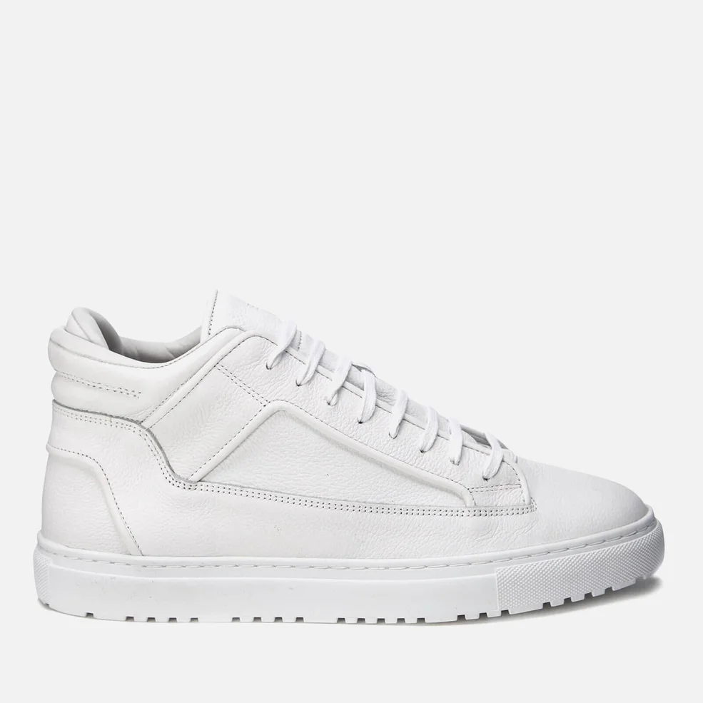 ETQ. Men's Mid Top 2 Leather Trainers - White Image 1