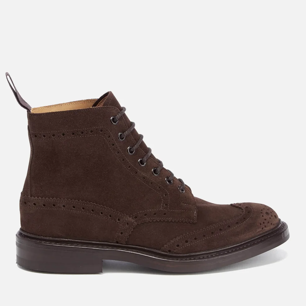 Tricker's Men's Stow Suede Lace Up Boots - Coffee Image 1