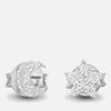 Missoma Women's Moon and Star Stud Earrings - Silver - Image 1