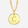 Missoma Women's Initial Charm Necklace - C - Gold - Image 1