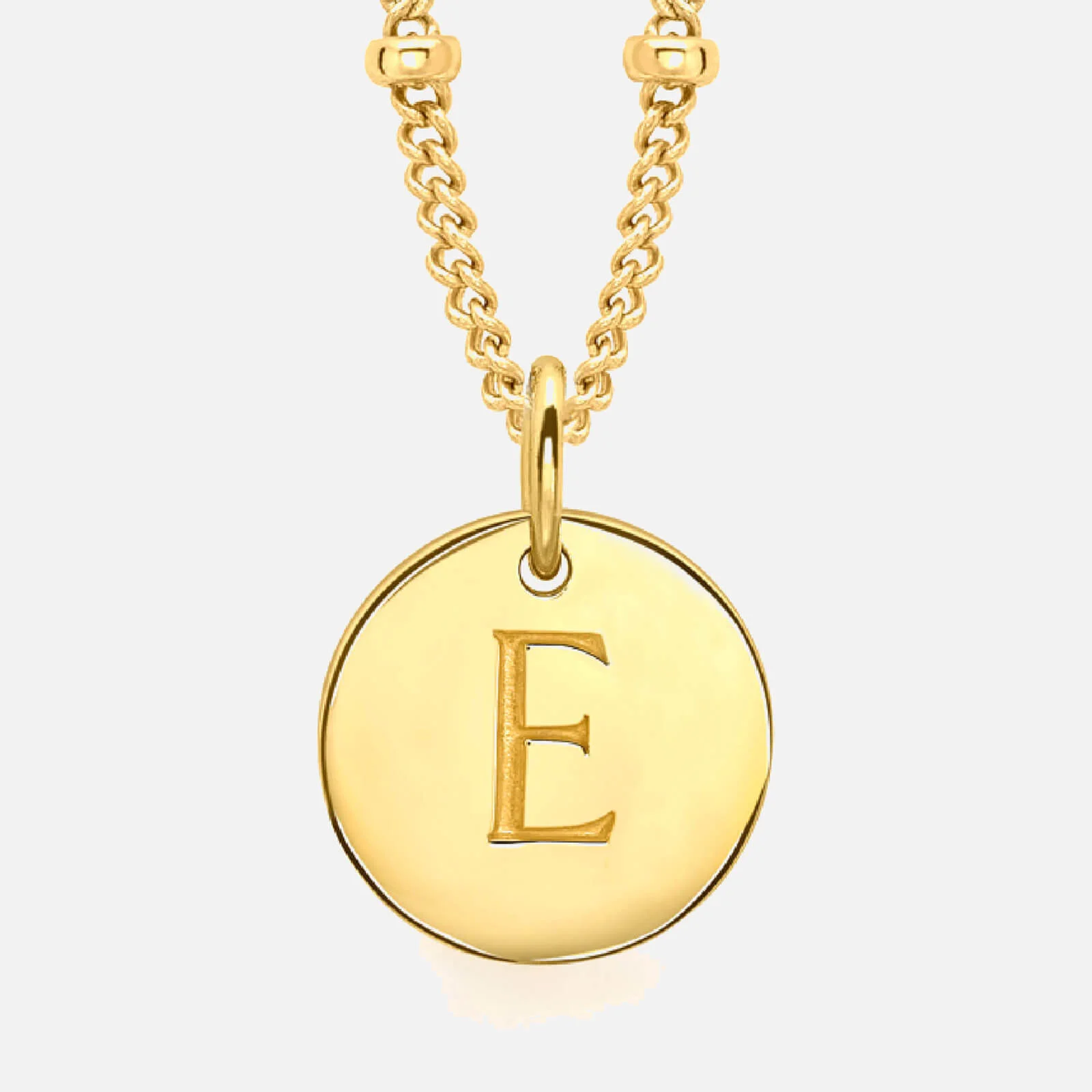 Missoma Women's Initial Charm Necklace - E - Gold Image 1