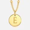 Missoma Women's Initial Charm Necklace - E - Gold - Image 1