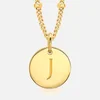 Missoma Women's Initial Charm Necklace - J - Gold - Image 1