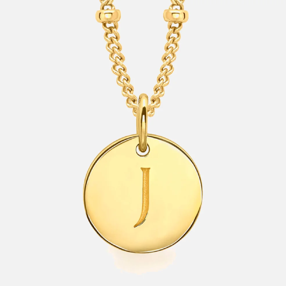 Missoma Women's Initial Charm Necklace - J - Gold Image 1