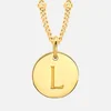 Missoma Women's Initial Charm Necklace - L - Gold - Image 1