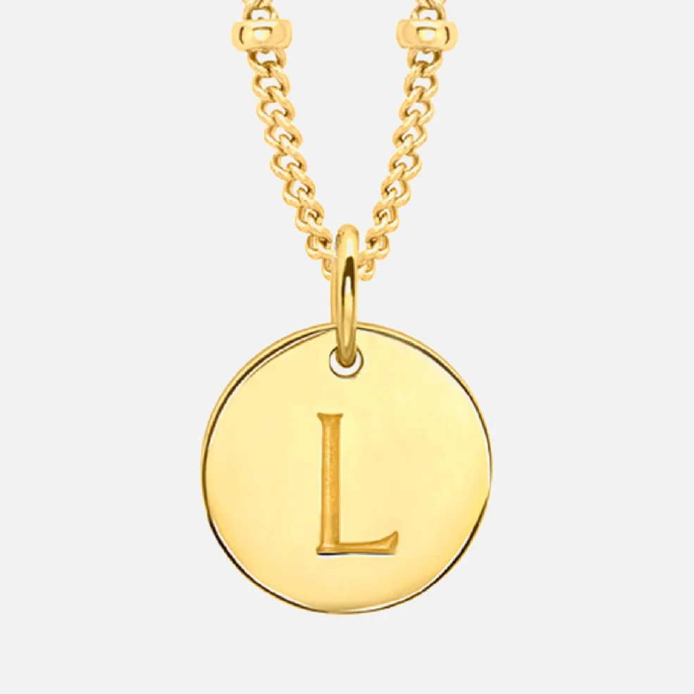Missoma Women's Initial Charm Necklace - L - Gold Image 1