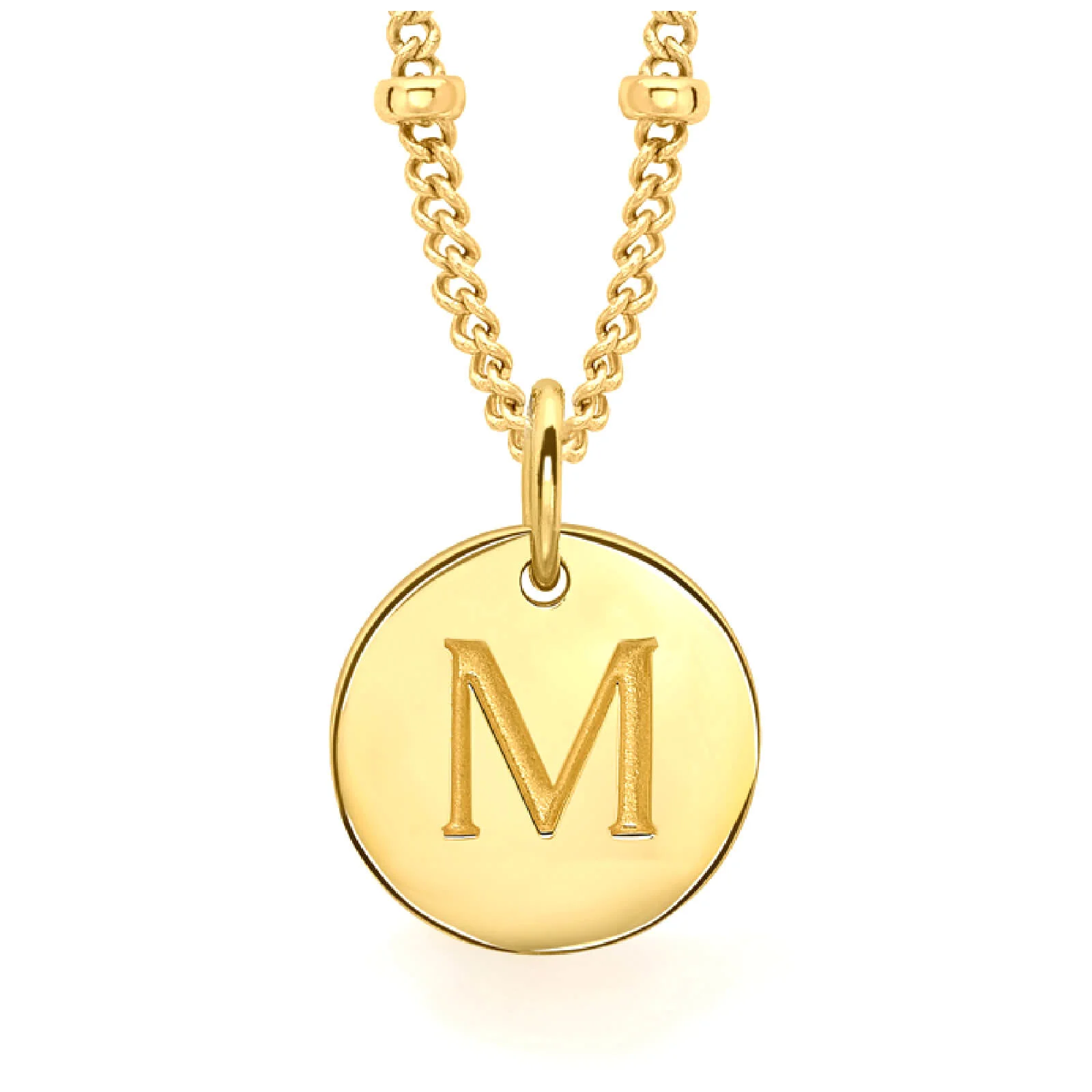 Missoma Women's Initial Charm Necklace - M - Gold Image 1
