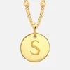 Missoma Women's Initial Charm Necklace - S - Gold - Image 1