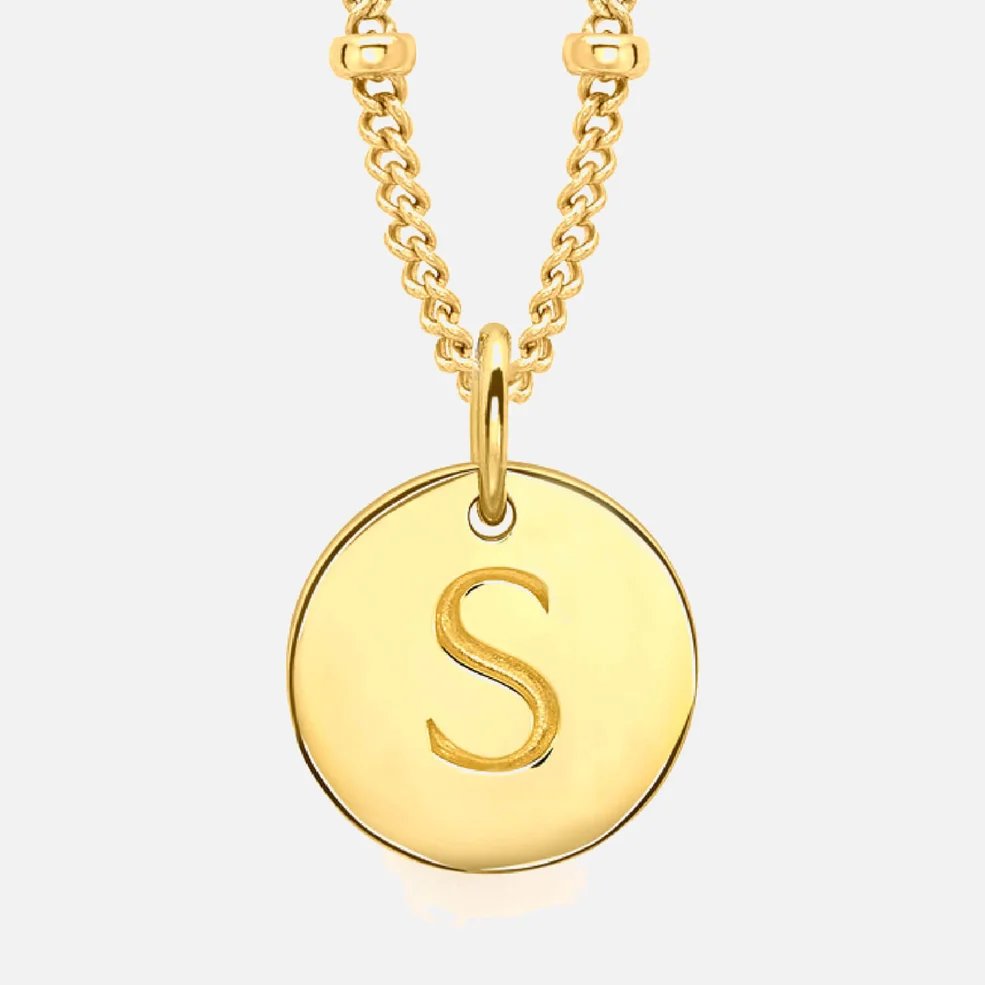 Missoma Women's Initial Charm Necklace - S - Gold Image 1