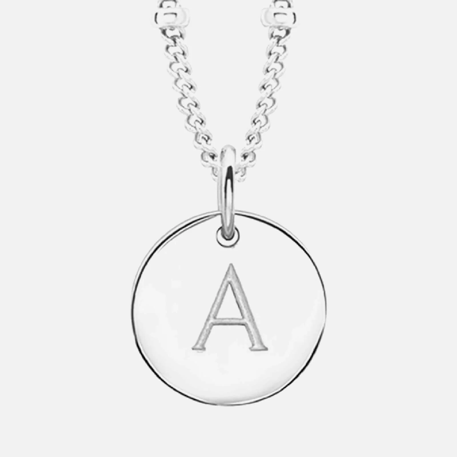 Missoma Women's Initial Charm Necklace - A - Silver Image 1