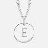 Missoma Women's Initial Charm Necklace - E - Silver - Image 1