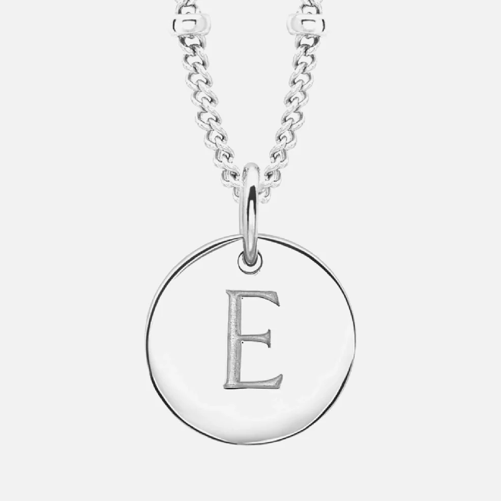 Missoma Women's Initial Charm Necklace - E - Silver Image 1