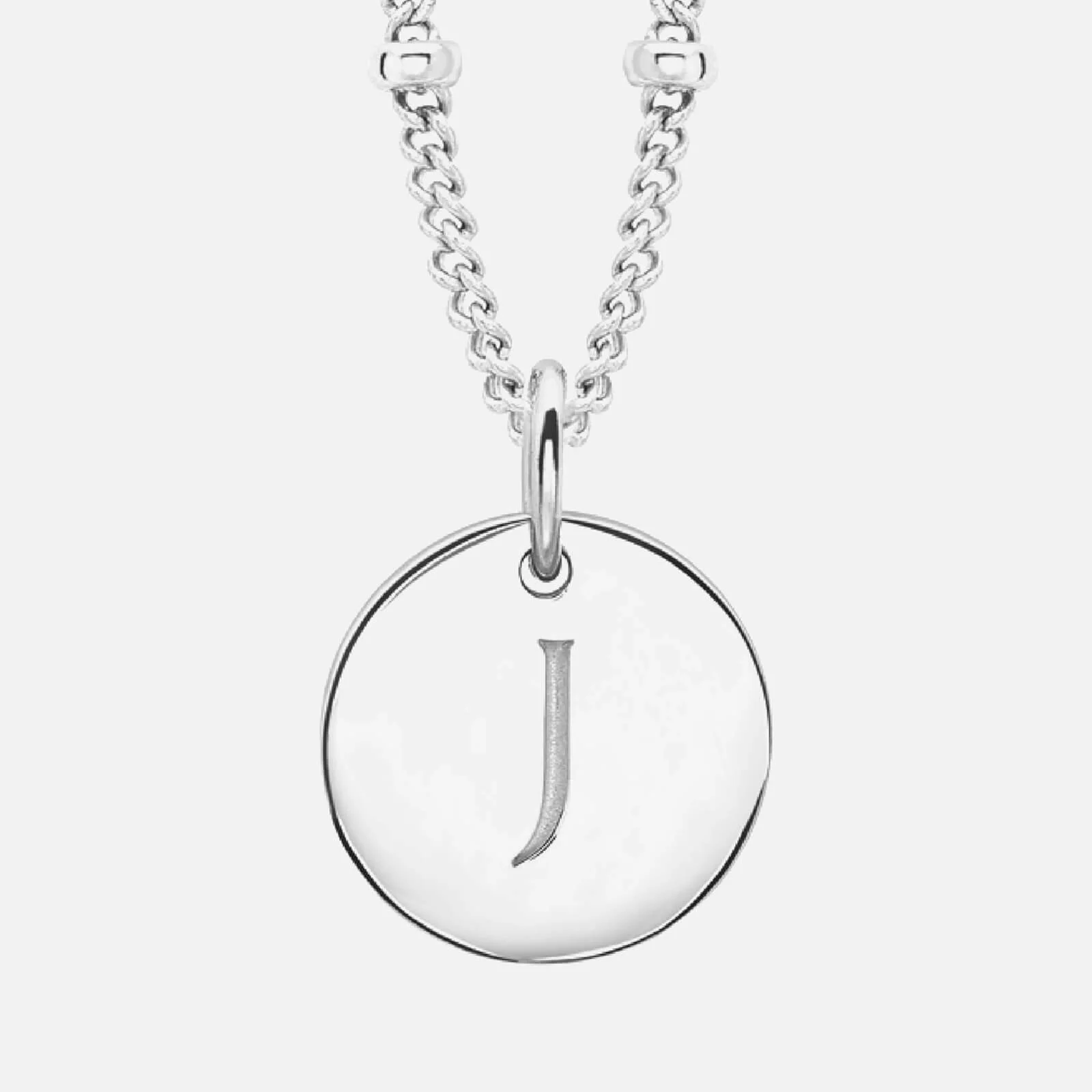 Missoma Women's Initial Charm Necklace - J - Silver Image 1