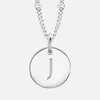 Missoma Women's Initial Charm Necklace - J - Silver - Image 1