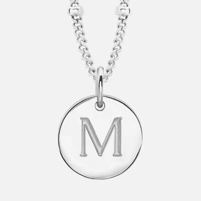 Missoma Women's Initial Charm Necklace - M - Silver