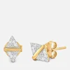 Missoma Women's Nexus White Pavé Zircon Stud Earrings - Gold - Image 1