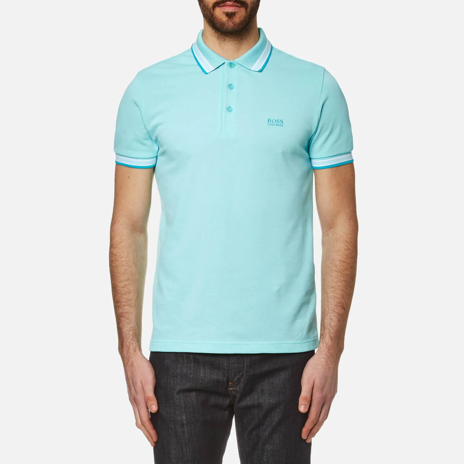 BOSS Green Men's Paddy Polo Shirt - Open Blue Image 1