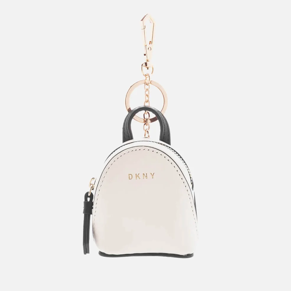 DKNY Women's Mini Backpack Bag Charm - Cream Image 1