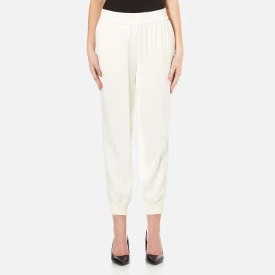 DKNY Women's Joggers with Ribbed Cuffs - Gesso