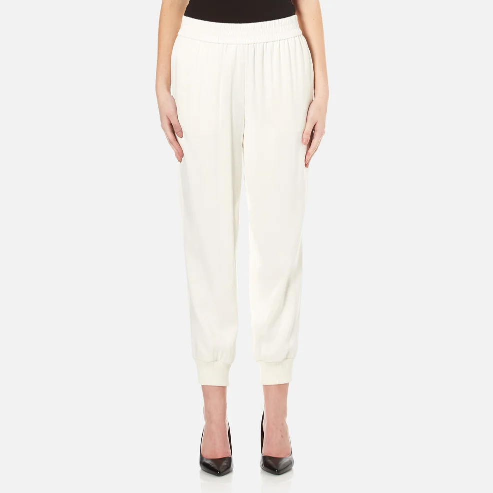 DKNY Women's Joggers with Ribbed Cuffs - Gesso Image 1