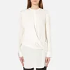 DKNY Women's Long Sleeve Wrap Front Tunic Shirt - Gesso - Image 1