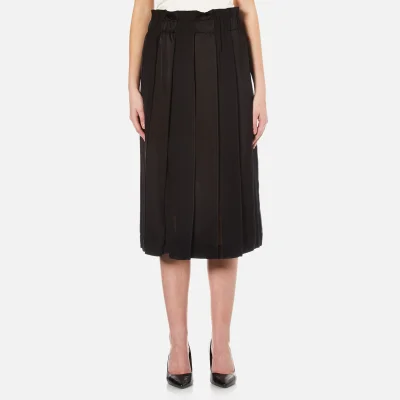 DKNY Women's Paneled Skirt with Hidden Drawcord - Black