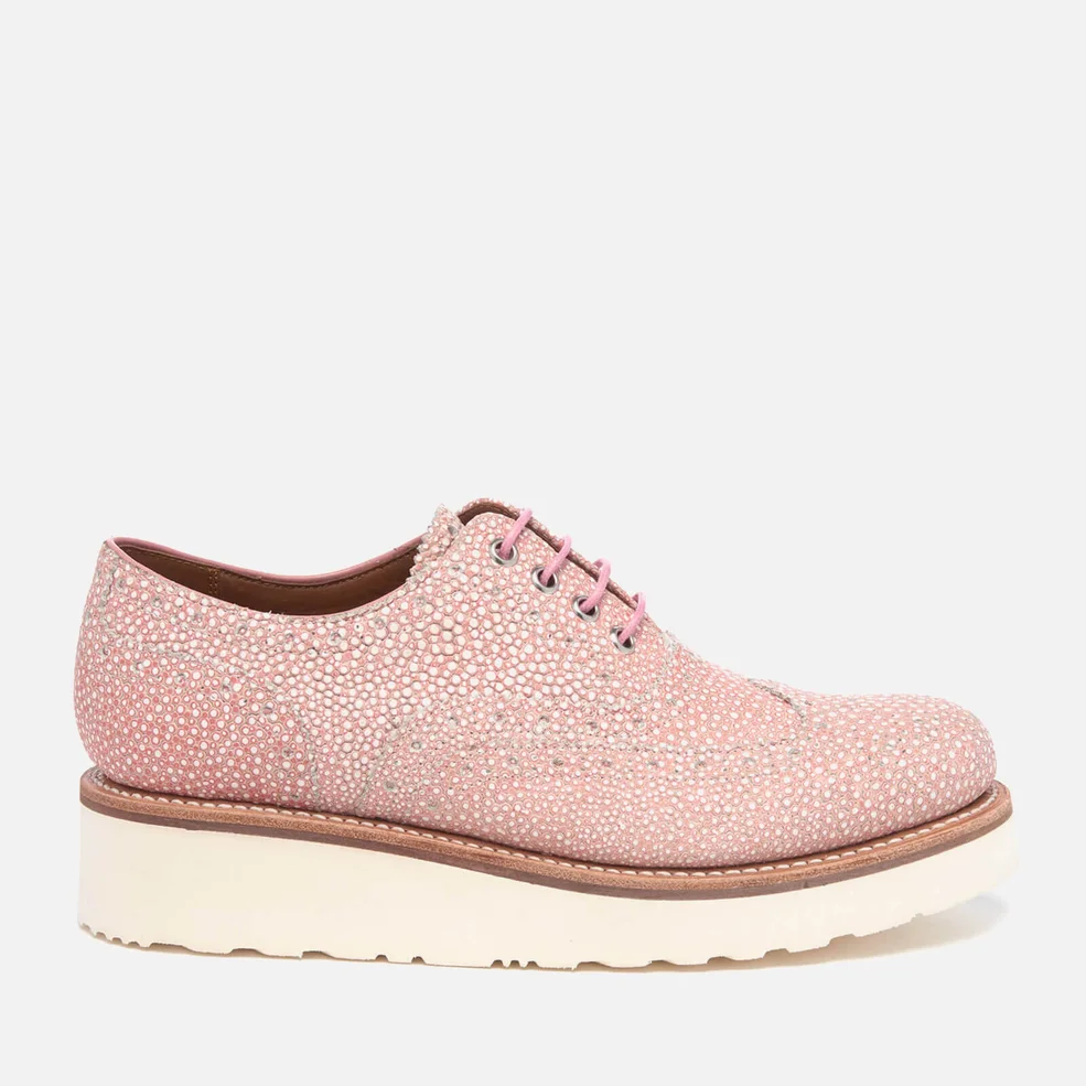 Grenson Women's Emily Stingray Leather Brogues - Pink Image 1
