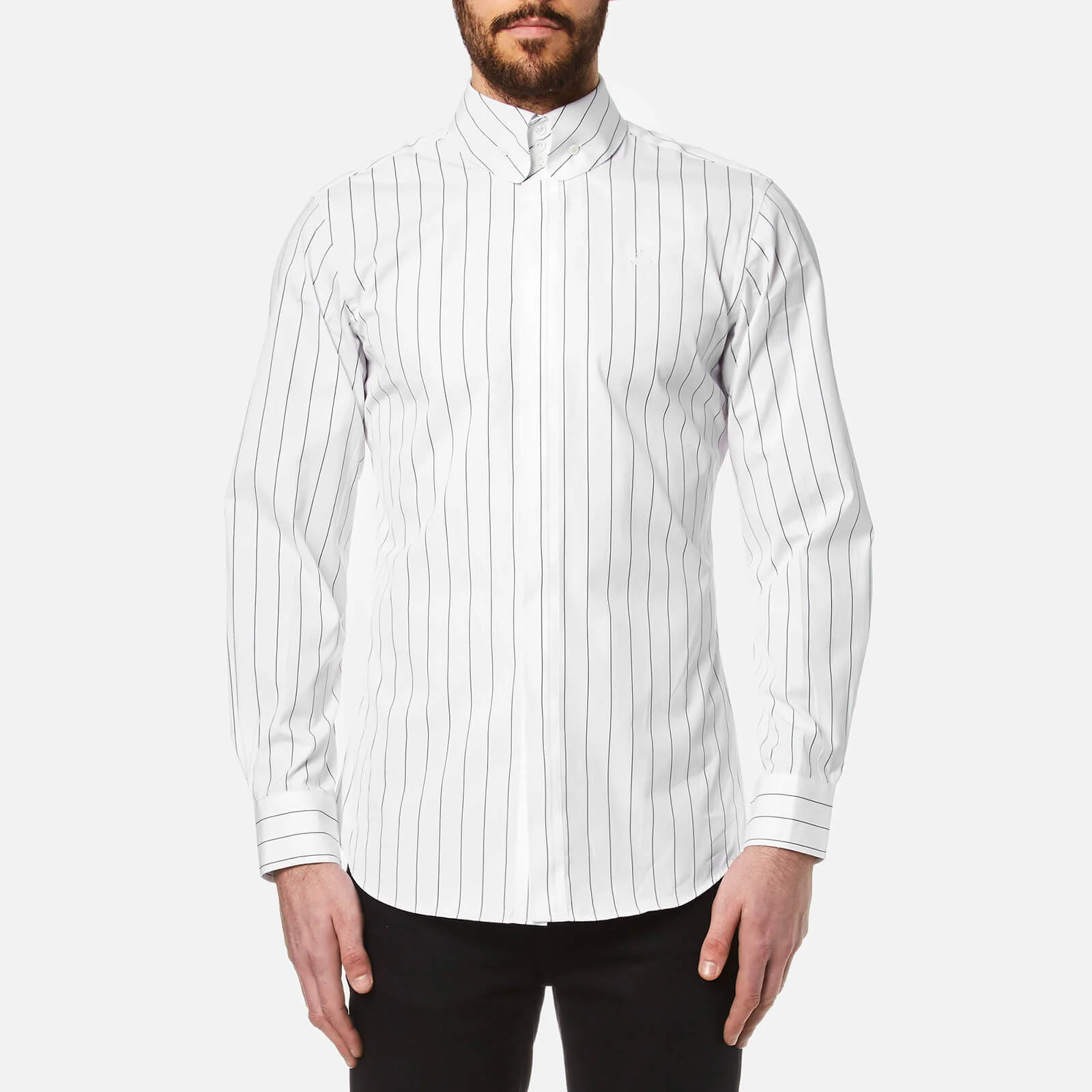 Vivienne Westwood Men's Striped Krall Long Sleeve Shirt - White Image 1