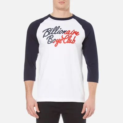 Billionaire Boys Club Men's Script Logo Raglan T-Shirt - White