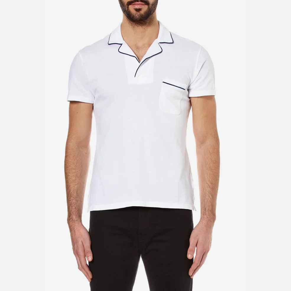 Orlebar Brown Men's Donald Tipped Polo Shirt - White Image 1
