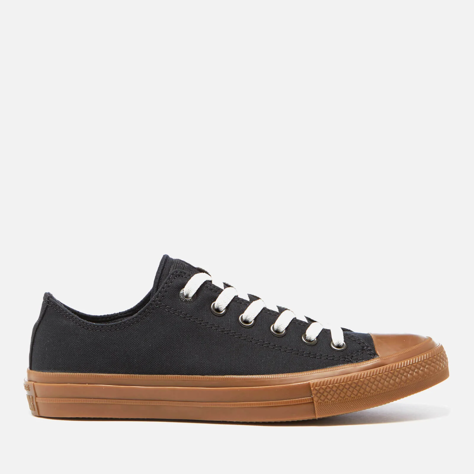 Converse Men's Chuck Taylor All Star II Ox Trainers - Black/Gum Image 1